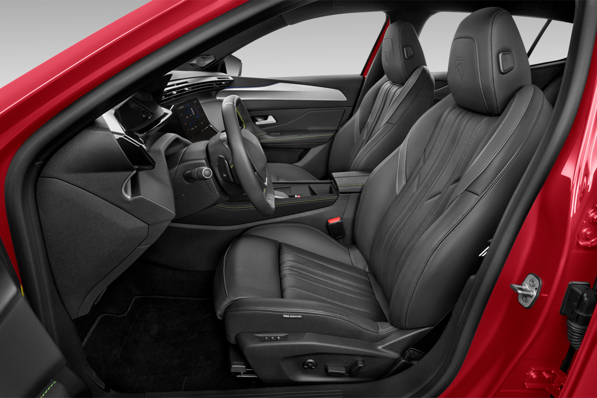 Bâche design spéciale adaptée à Peugeot 408 2010-present Black with red  striping housse de voiture pour l'intérieur