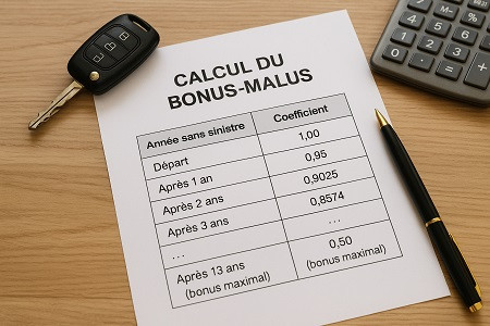 Comment est calculé le bonus-malus en assurance auto ?
